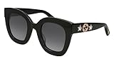 Gucci Sonnenbrille GG0208S-001-49 Cateye Sonnenbrille 49, Schwarz
