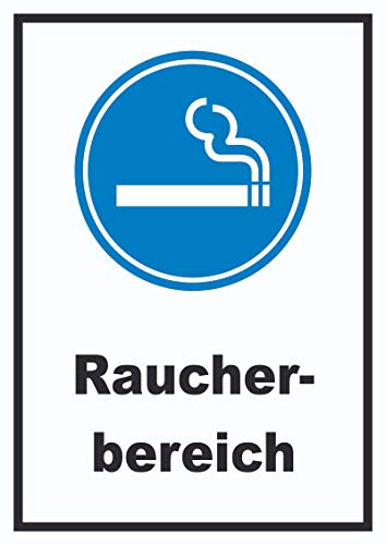 HB-Druck Raucherbereich Schild A3 Rückseite selbstklebend