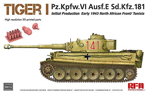 Rye Field Modell Panzer Tiger I Pz.kpfw.VI Aust.e SD.kfz.181 Initial Production, Early 1943 North African Front/Tunisia