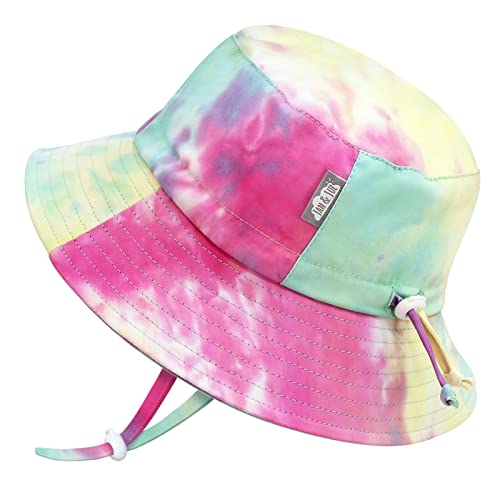 Jan & Jul Infant Summer Cotton Sun-Hat, UPF 50+, Foldable (S: 0-6 Months, Watermelon Tie-Dye)