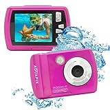 Aquapix W2024 'Splash' Unterwasserkamera, Wasserfest bis 3m, 2.4" Display, Auflösung bis 16 MP, 8X Digital-Zoom, 5MP Sensor, Pink