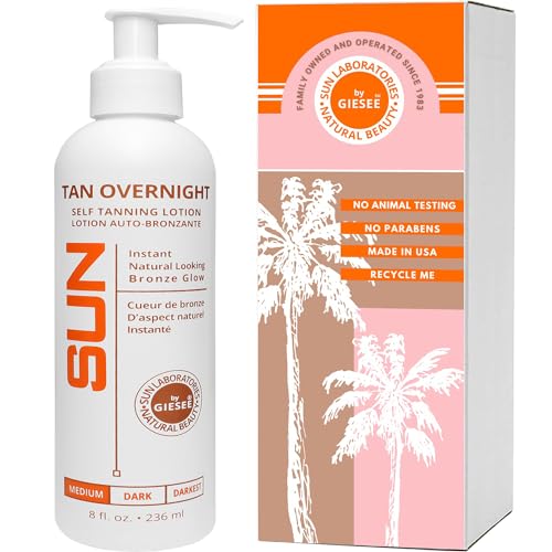 SUN LABORATORIES Self Tanning Lotion Tan Overnight - Medium (8 oz) by Sun Laboratories