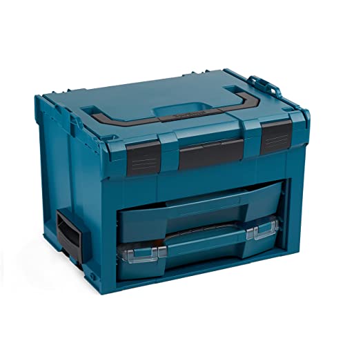 Bosch Sortimo LS BOXX 306 | Professioneller Werkzeugkoffer leer inkl. i-BOXX 72 B3 & LS-Schublade 72 leer | blaugrün passend zu Makita Elektrowerkzeugen