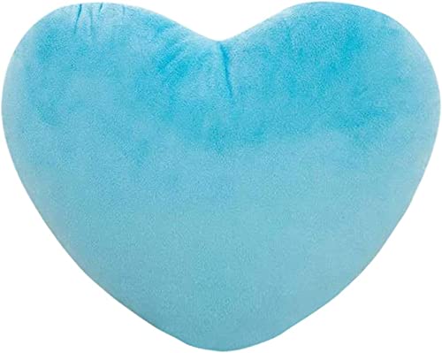 HAIWILL Plüsch Herz Kissen 50X50 cm Groß Kuschelkissen Weich Dekokissen Flauschiges für Valentinstag Zum Jahrestag Geburtstag Muttertag (Blau)