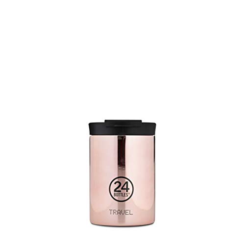 Isolierter Coffee to go Becher 'Travel Tumbler Glow' aus Edelstahl 350 ML, Farbe:Rose Gold