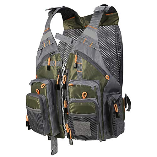 Angel Westen, Herren Outdoor Freizeit Atmungsaktiv Weste Freizeitweste mit Vielen Taschen für Bauernhöfe Jagd Angeln