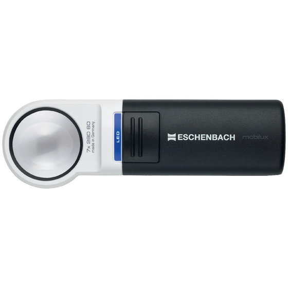 Eschenbach 151112 Handlupe mit LED-Beleuchtung Vergrößerungsfaktor: 12.5 x Linsengröße: (Ø) 35 mm
