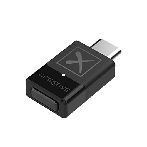 Creative BT-W3X Smart Bluetooth 5.3 Audio Transmitter mit aptX HD, High-Definition 24-Bit/48 kHz Audio, Geräteumschaltfunktion, Funktioniert mit PC/Mac/Spielkonsolen