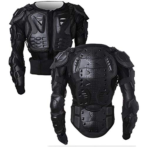Motorrad Schutz Jacke Pro Motocross ATV Protektorenjacke mit Rückenprotektor Motorradjacke Schutzjacke Full Body Armor Schutzkleidung für Damen und Herren Scooter MTB Enduro