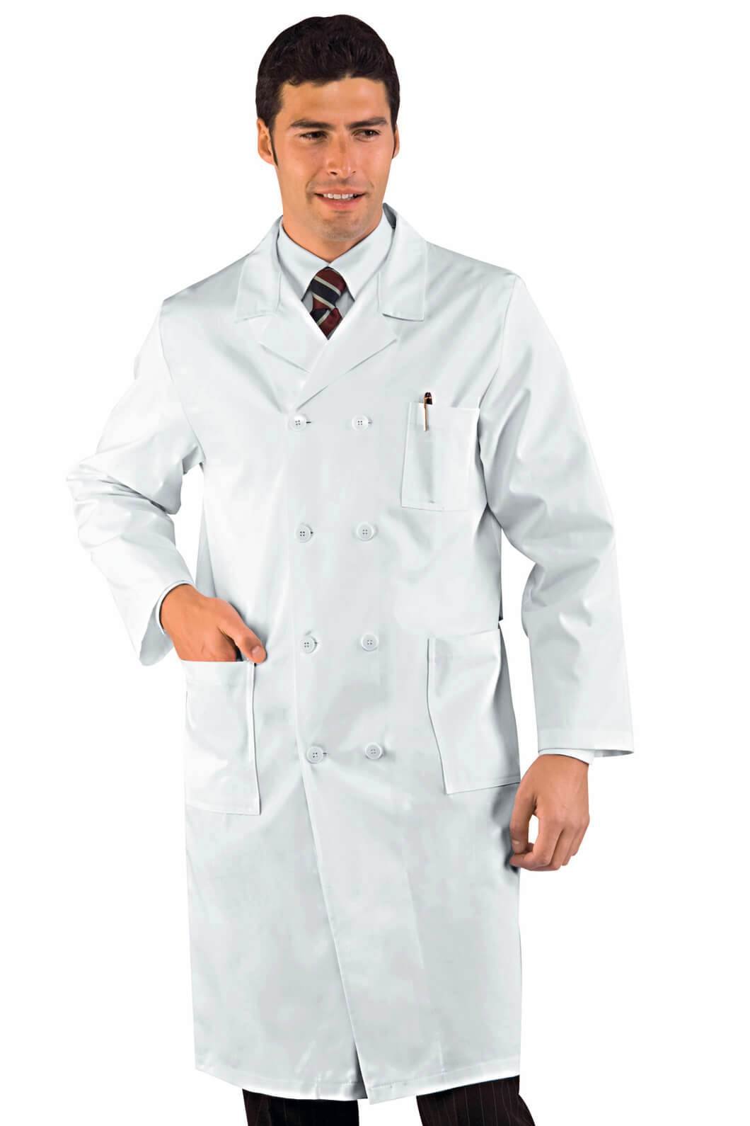 Isacco Medizinisches Hemd, doppelt, Weiß, M, 100% Baumwolle