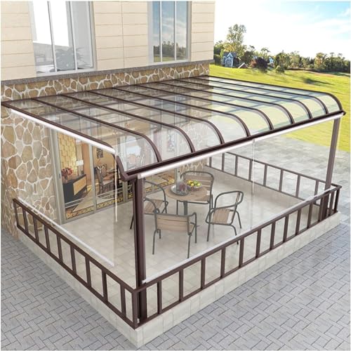 Klare PVC-Rollos for Den Außenbereich, Transparente, wasserdichte Rollos, Regensichere Fensterrollos, Wärmeisolierte, Staubdichte, Winddichte Kunststoffvorhänge for Pavillon/Terrasse/Pergola (Size :