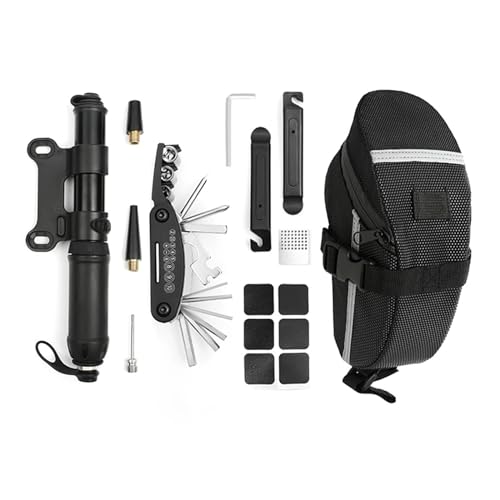 YEJIANGHUA Multifunktions-Fahrradreparatur-Werkzeugsatz, Fahrrad-Rücksitztasche, Wartungsset, passend for Reifen Natural