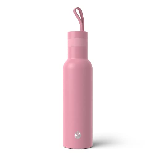 Dafi | EASY BOTTEGO Thermoflasche | Für Heiß- und Kaltgetränke | Hält die Temperatur bis zu 12 Stunden | Edelstahl | Nimmt keine Gerüche an | Auslaufsicher | BPA-frei | 490 ml | Rosa