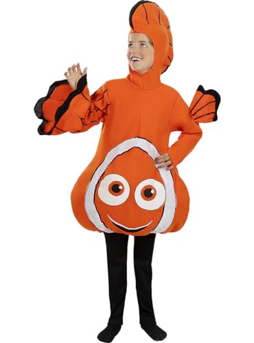 Funidelia | Clownfisch Kostüm für Jungen & Mädchen ▶ Tiere - Kostüme für Kinder & Verkleidung für Partys, Karneval & Halloween - Größe 5-6 Jahre - Orange