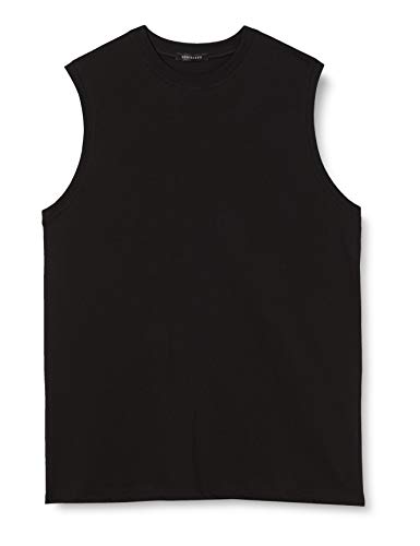Schiesser Herren Shirt 0/0 Arm (Doppelpack) Unterhemd, Schwarz (000-schwarz), 8 (XXL)