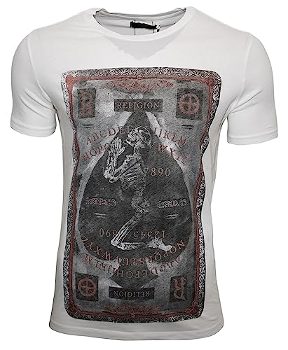 Religion Clothing Herren T-Shirt Tattered-Weiss-XXL