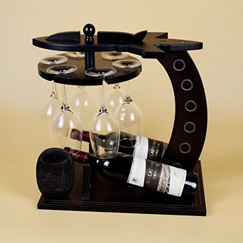 JacCos Weinregale, Kreatives Flaschenregal Im Europäischen Stil, Weinglas-Cup-Ornament-Bar-Flaschenhalter/D/40 * 30 * 42 cm (C 40 * 30 * 38 cm)