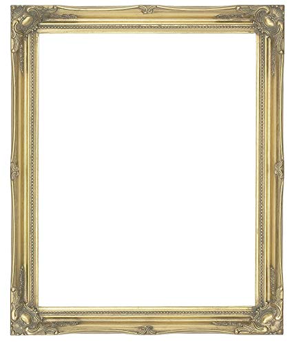 Wandspiegel, Antik-Gold, Shabby-Chic-Stil, rechteckig, mit Pilkington-Glas, 70 x 60 cm