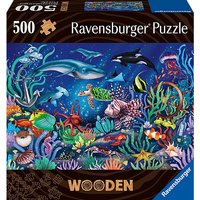 Ravensburger Puzzle 17515 - Unten im Meer - 500 Teile Holzpuzzle für Kinder und Erwachsene ab 14 Jahren, mit stabilen, individuellen Puzzleteilen und