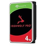 Seagate IronWolf Pro, NAS interne Festplatte 4TB HDD, 3.5 Zoll, 7200 U/Min, CMR, 128 MB Cache, SATA 6GB/s, silber, inkl. 3 Jahre Rescue Service, Modellnr.: ST4000NE001