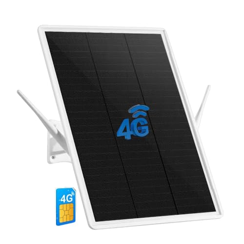 4G LTE Router Solar Batterie Aussen mit SIM Karten,Kabellos 4G Mobiler WLAN Router Hotspot,WLAN 2.4GHz bis zu 150 Mbit/s,2 Externe Antennen,26000mAh Akku,Gilt für europäische Betreiber (4G Solar)