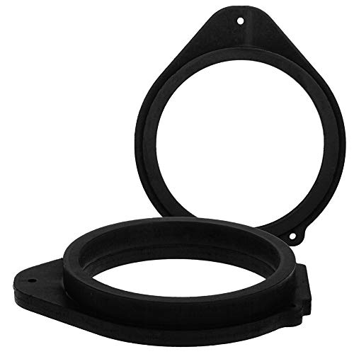 [1 Paar] 165 mm MDF Lautsprecher Ringe kompatibel mit Opel Insignia, Astra | passend für Vordertür und Hintertür | Farbe: schwarz | wasserundurchlässig