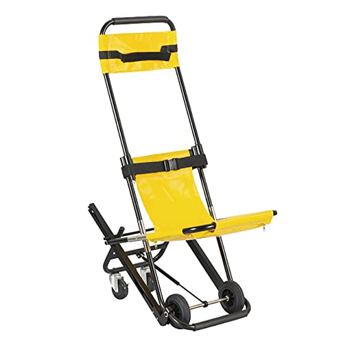YPEGORYF Treppenstuhl aus Aluminium-Legierung, tragbar, faltbar, Notfall, medizinischer Aufzug, Treppenstuhl mit Schnellspannschnallen für ältere Menschen, Behinderte, maximale Traglast 159 kg,