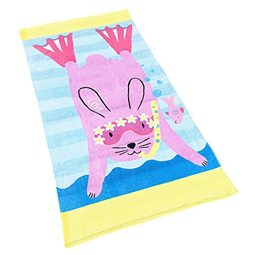 PING Strandtuch Baumwolle Handtuch Badetuch Groß 160×80cm für Kinder Jungen Mädchen Erwachsene für Reise Strand Schwimmen Camping Yoga Hase Bedruckt