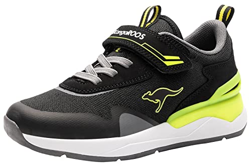 KangaROOS Unisex KD-Gym EV Sneaker, Vapor Grey/Neon Green 2198, 38 EU