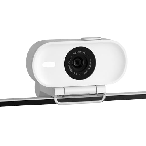 Elgato Facecam Neo – Full HD-Webcam mit komfortabler Sichtschutzkappe, Lichtkorrektur, für Videokonferenzen, Streaming, Teams/Zoom/Slack/OBS/Twitch/Youtube etc. – USB-C/Plug & Play auf PC/Laptop/Mac