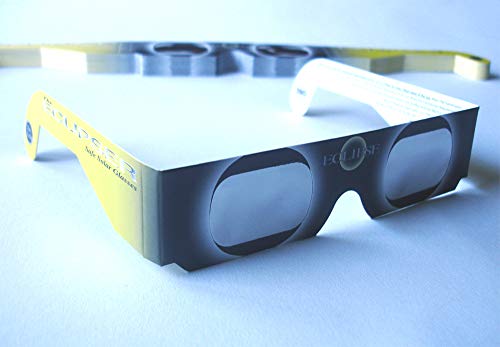 25 Stück sichere Sonnenfinsternisbrillen (SOFI-Brille) ... Brillen zur Beobachtung von totaler und partieller Sonnenfinsternis, Planetenpassage bzw. Transit (mit hochwertiger Schutzfolie)