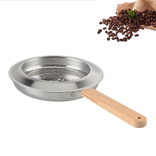 UGCER Kaffeeröstwerkzeug, Edelstahl-Kaffeeröster mit Holzgriff, Backwerkzeug für die Küche zu Hause