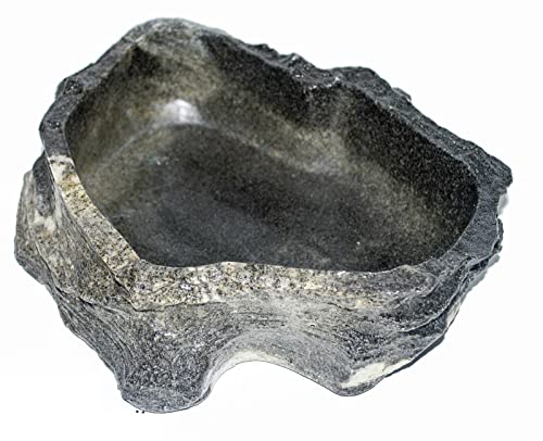 Dragon - Wasserschale - Futternapf - Wassernapf - Felsschale XLarge GRANITE ROCK 2250 ml, BTH 30x24x8 cm
