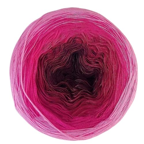 300 g merzerisierte Baumwolle mit Farbverlauf, Kuchenlinie, regenbogengefärbtes Kuchengarn, Häkelgarn for Schal, Spitze, DIY-Strickgarn (Color : C041, Size : 300g)