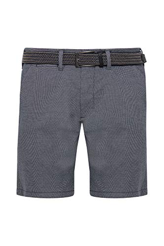 Indicode Lozano Herren Chino Shorts Bermuda Kurze Hose mit Gürtel, Größe:M, Farbe:Navy (400)