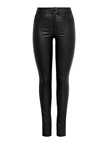 ONLY NOS Damen Skinny Jeans Onlroyal HW SK Rock Coated Pim Noos, Grau (Black), W26/L34