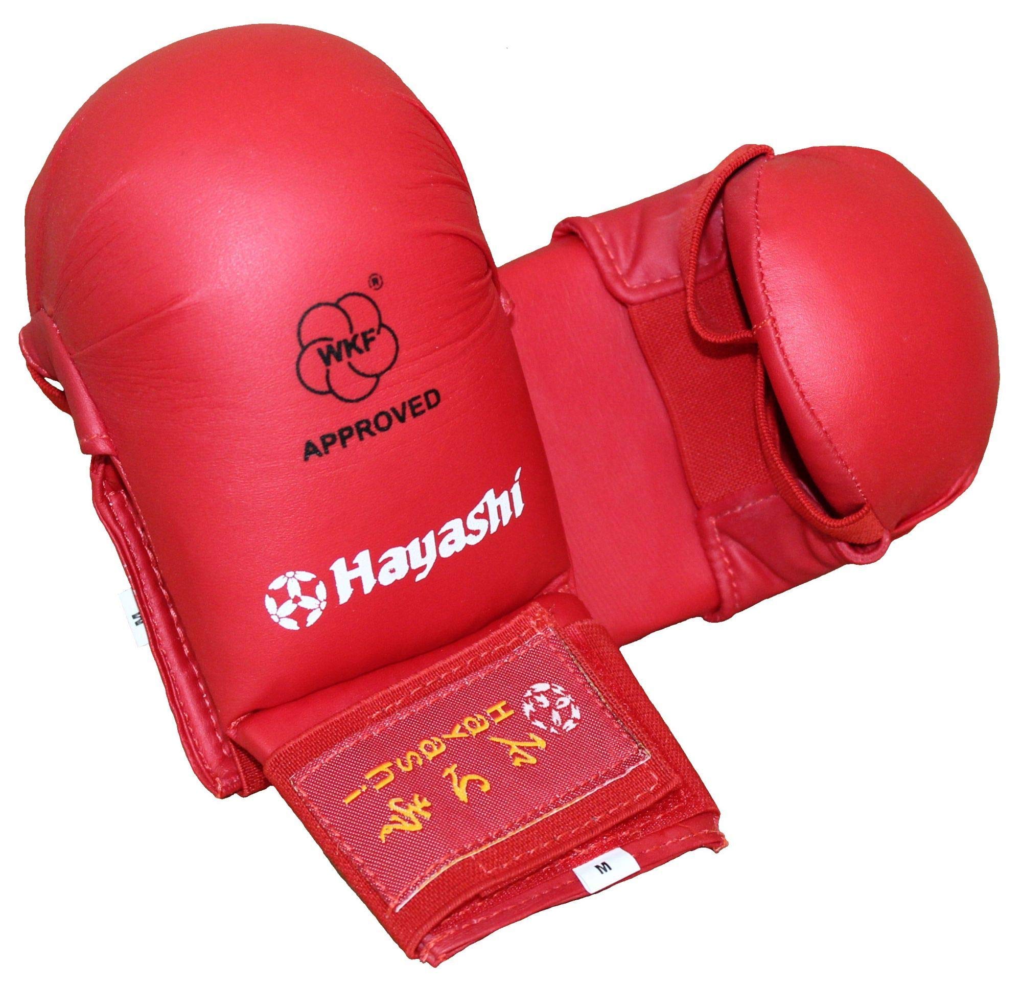 Hayashi Karate Faustschützer „TSUKI“ WKF Approved Handschützer (rot, XL)