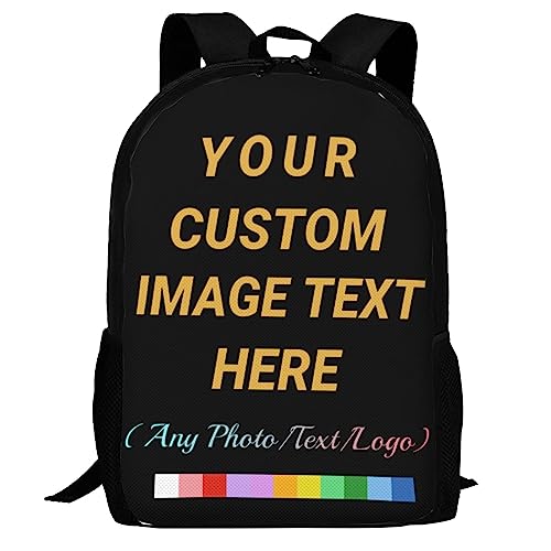 Maßgeschneiderter Rucksack für Männer und Frauen, personalisierte Rucksäcke mit Fototext, individuelle Taschen, individuell gestalteter lässiger Reiserucksack