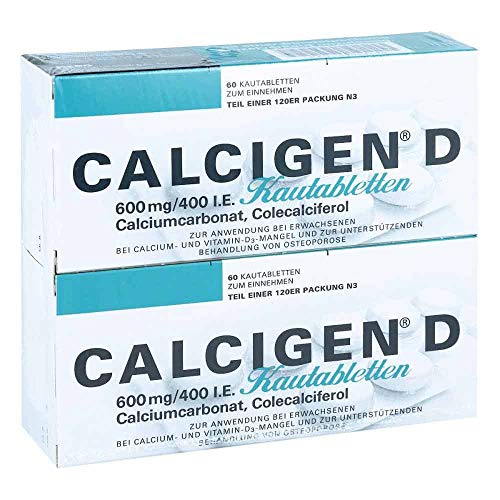 CALCIGEN D 600 mg/400 I.E. Kautabletten 120 St Kautabletten