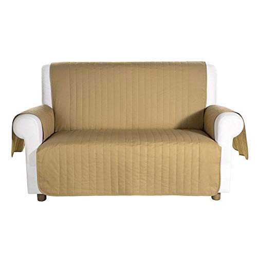 Caleffi Sofabezug für 2-Sitzer, zweifarbig, Caramel aus Baumwolle – 78217