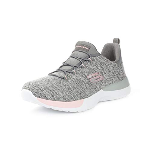 Skechers 12991/GYLP Dynamight-Break-Through Damen Sneaker Slipper grau/rosa, Größe:40, Farbe:Grau