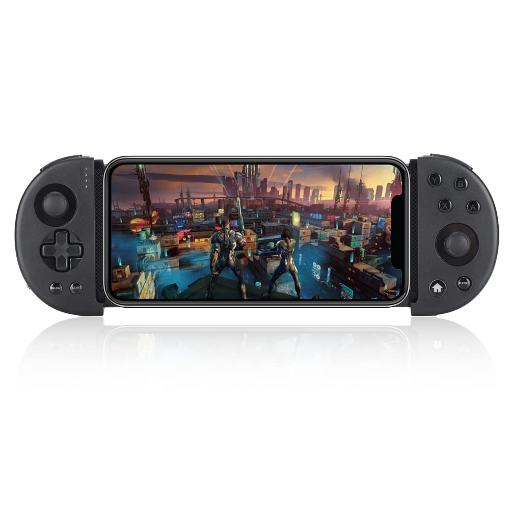 Mobile Gaming Controller, Telefon Gamepad Wireless Bluetooth 4.0 Mobile Gamepad Dehnbarer Joystick Gamepad Controller für 3,5-6,5 Zoll für Ios/Android