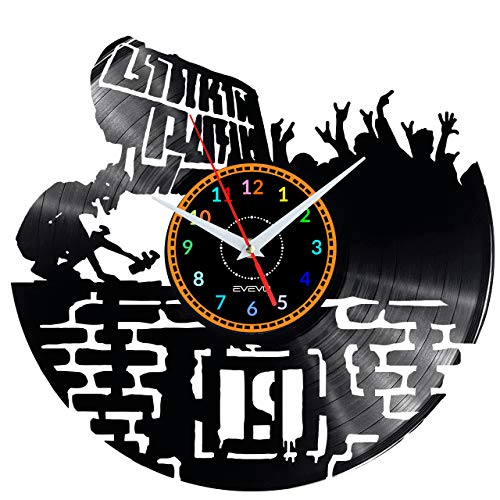 EVEVO Linkin Park Wanduhr Vinyl SchaWanduhr Vinyl Schallplatte Retro-Uhr Handgefertigt Vintage-Geschenk Style Raum Home Dekorationen Tolles Geschenk Wanduhr Linkin Park