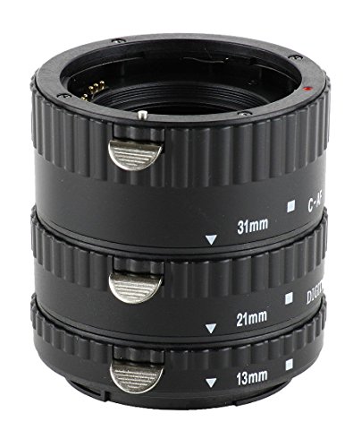 Impulsfoto Automatik Zwischenringe 3-teilig 31mm, 21mm & 13mm Fuer Makrofotographie passend zu Canon EF/EF-S EOS 40D, 30D, 20D