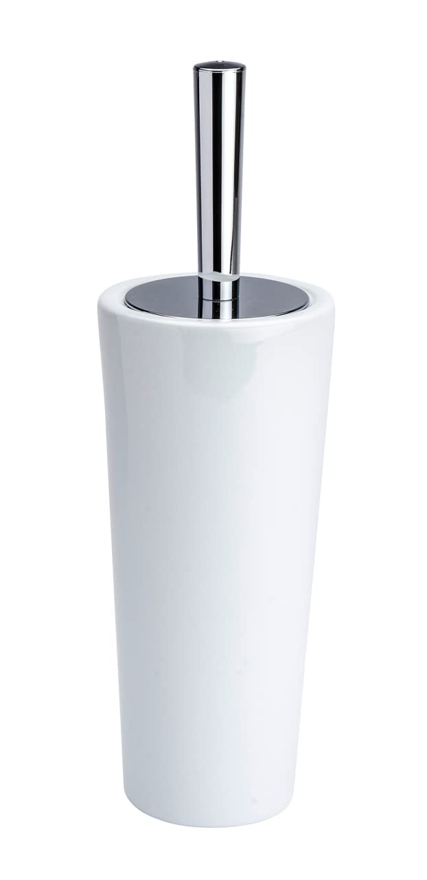 WENKO Keramik WC-Garnitur Coni Weiß - WC-Bürstenhalter, Keramik, 11.5 x 37 x 11.5 cm, Weiß