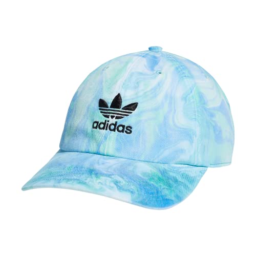 adidas Originals Men's Relaxed Strapback Cap, Semi Screaming Green/Sonic Ink Blue, One Size