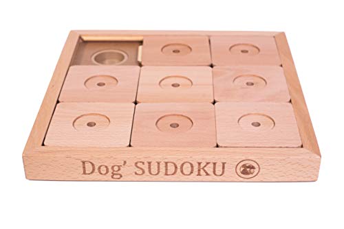 My Intelligent Dogs Interaktives Hundespielzeug aus Holz Dog' Sudoku Profi, S