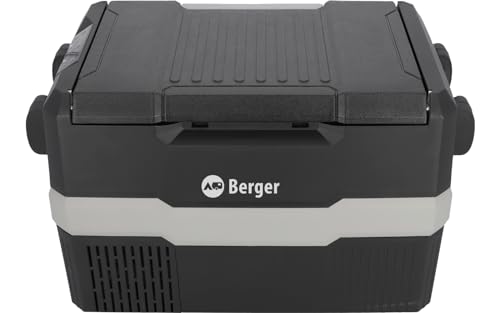 BERGER Tragbare Kompressor Kühlbox DMC 45 | Elektrische Kühlbox ideal für Camping mit Elektronischer Anzeige | Leistungsstarke Kühlung 45 Liter, 12/24 V | Perfekt für Reisen & bei jedem Wetter