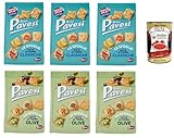 Gran Pavesi Sfoglie Testpaket Cracker im Ofen gebacken knusprig Salzgebäck snack 6x 180 gr + Italian Gourmet polpa 400g
