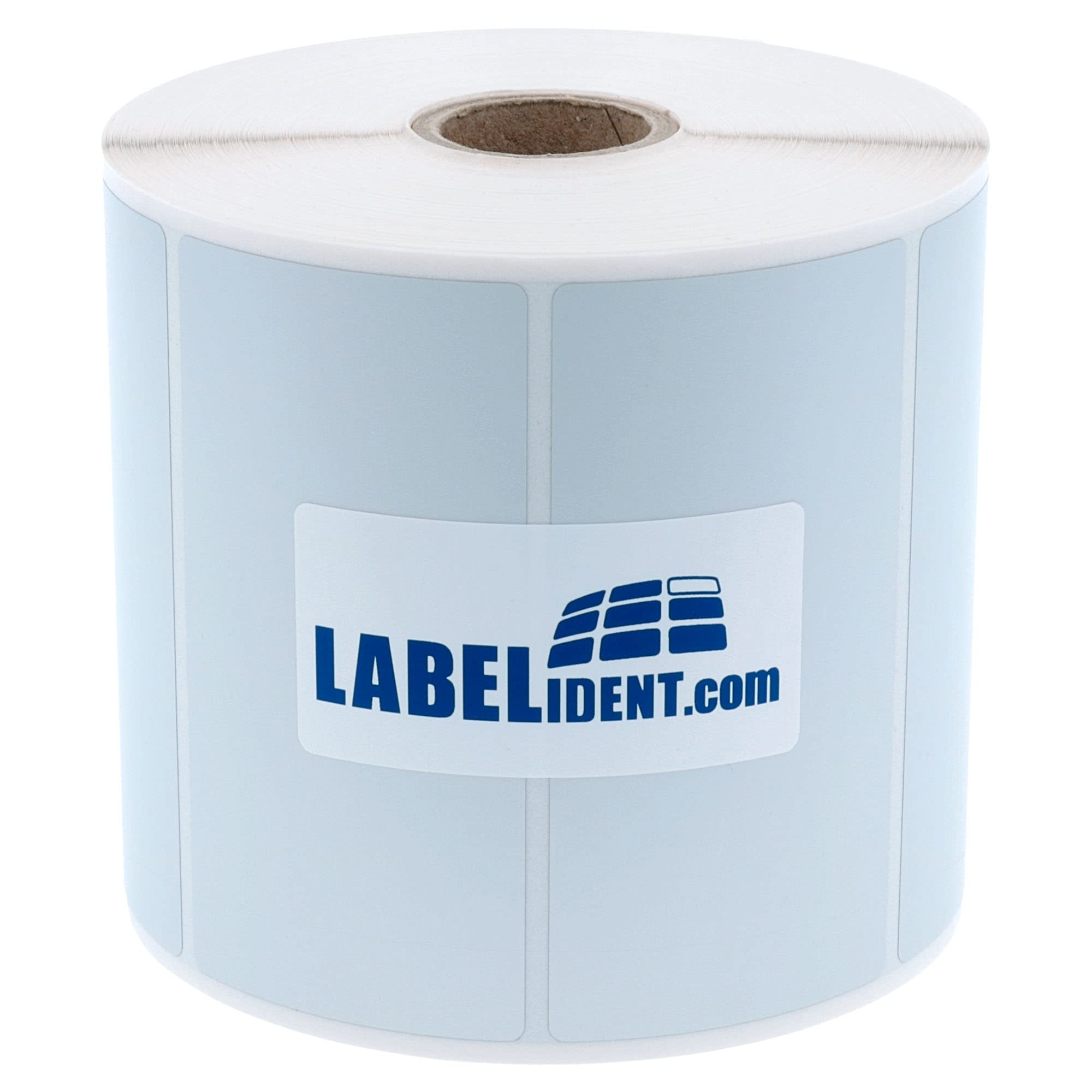 Labelident Thermotransfer-Etiketten auf Rolle silber - 101,6 x 63,5 mm - 500 Polyester PET Etiketten auf 1 Rolle(n), 1 Zoll (25,4 mm), Typenschild Etiketten selbstklebend